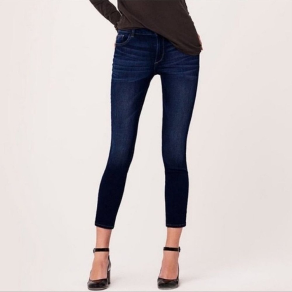 DL1961 Margaux instasculpt skinny jeans women's sze 28 dark denim no distressing